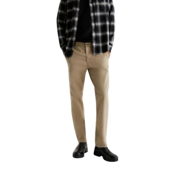 Men's Adriano Goldschmied Kullen Slim Trouser Light Truffle Khaki 34X32 - Picture 1 of 7